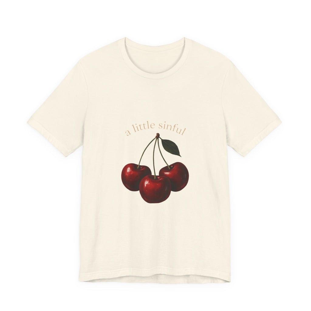 Cherry Graphic Tee — "a little sinful" Vintage Fruit Shirt
