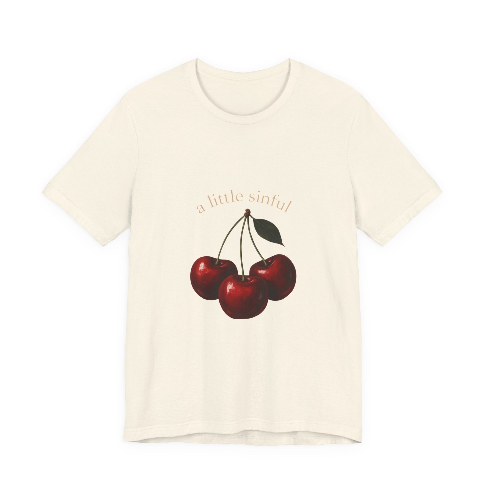 Cherry Graphic Tee — "a little sinful" Vintage Fruit Shirt