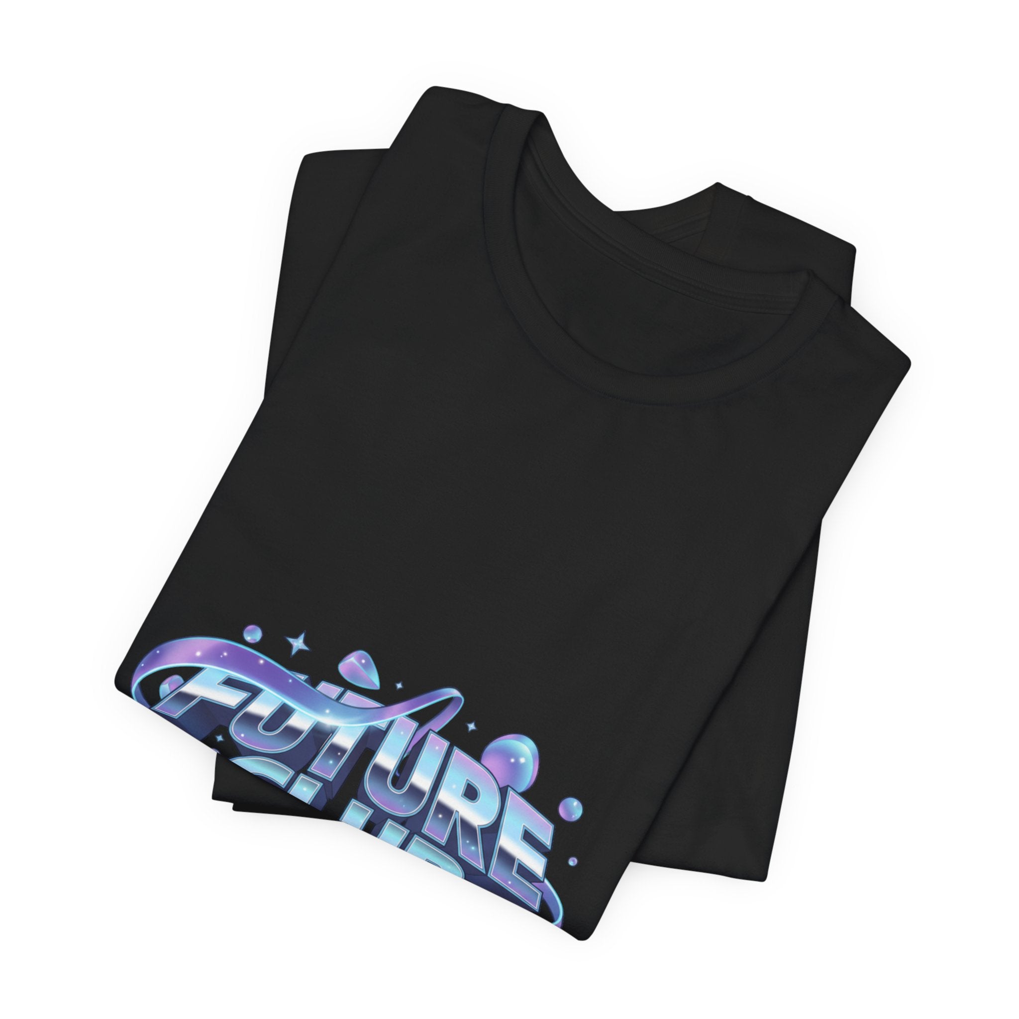 FUTURE CLUB chrome font shirt | iridescent gradient design tee