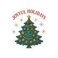 Joyful Holidays Christmas Tree Sticker — Cute Festive Kiss-Cut Decal