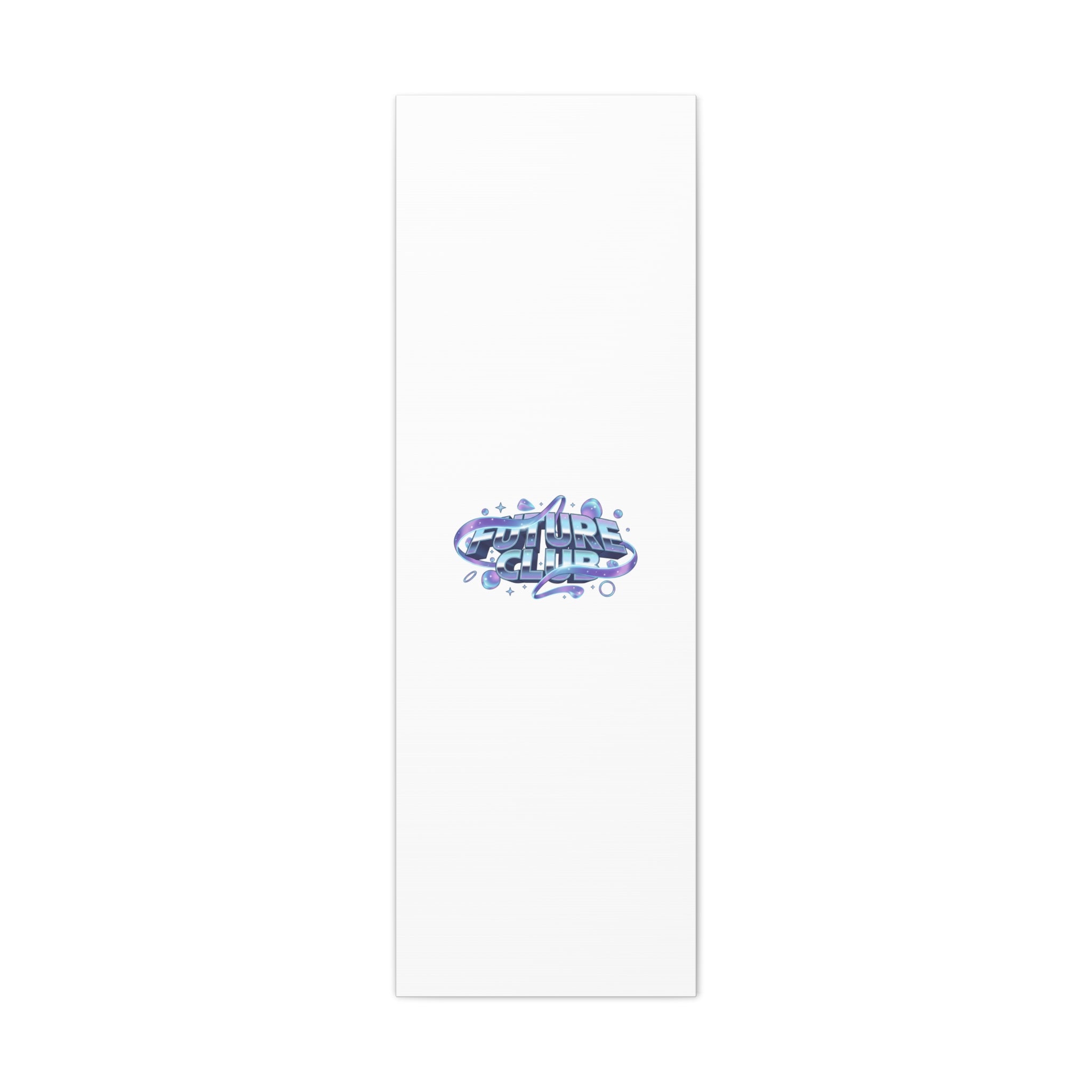 Futurist Chrome Logo Canvas | Iridescent Gradient, Liquid Metal Art