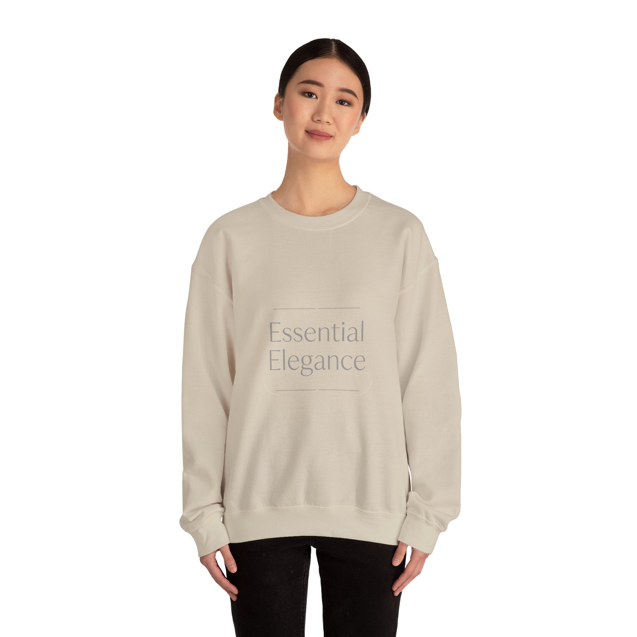 Crewneck Sweatshirt - "Essential Elegance" Minimalist White Luxe Pullover