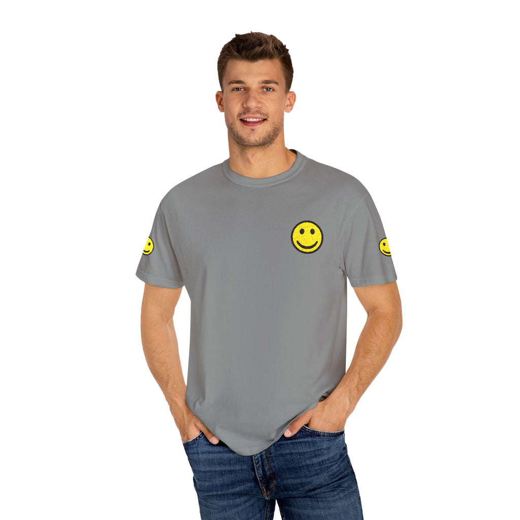 Smiley Face Unisex Garment-Dyed T-shirt