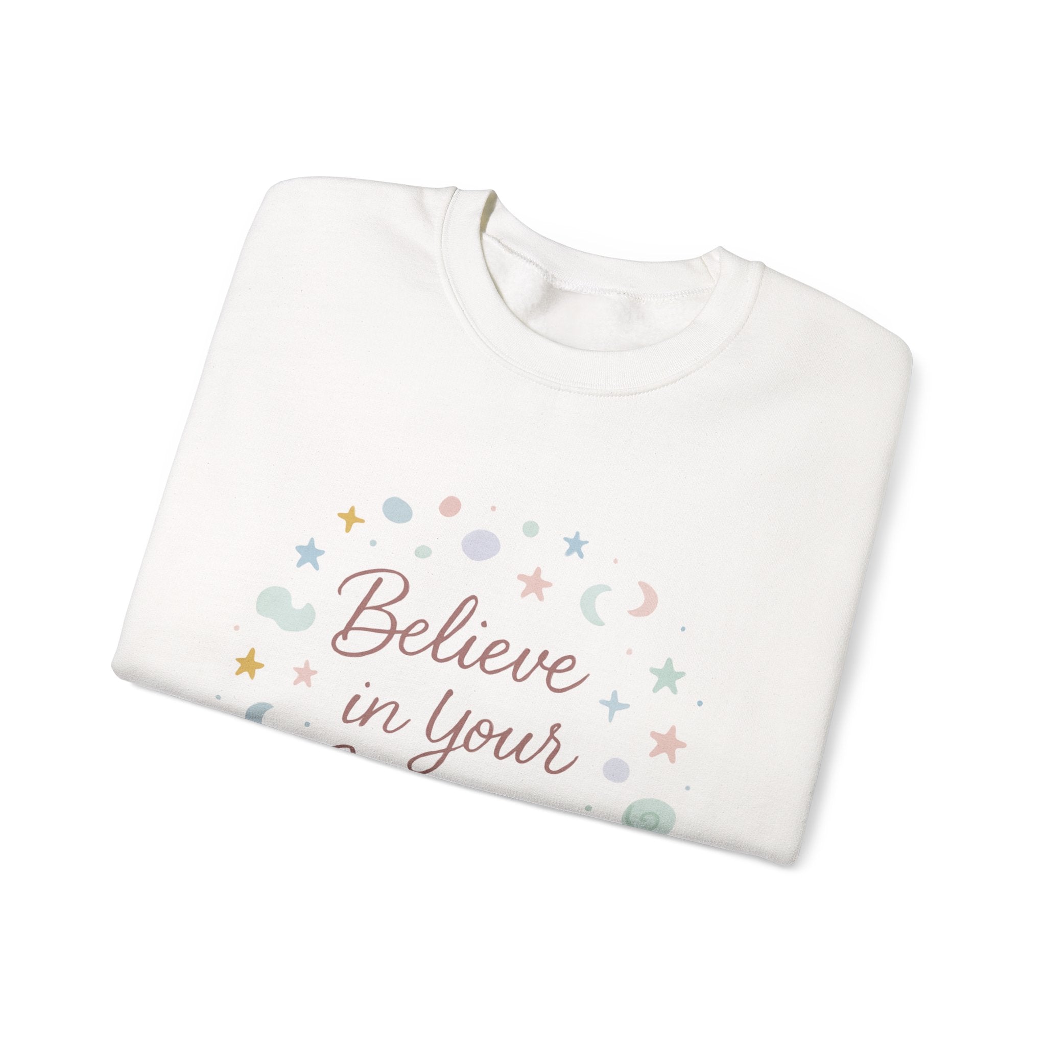 Believe in Your Journey Sweatshirt — Inspirational Pastel Crewneck for Women & Teens