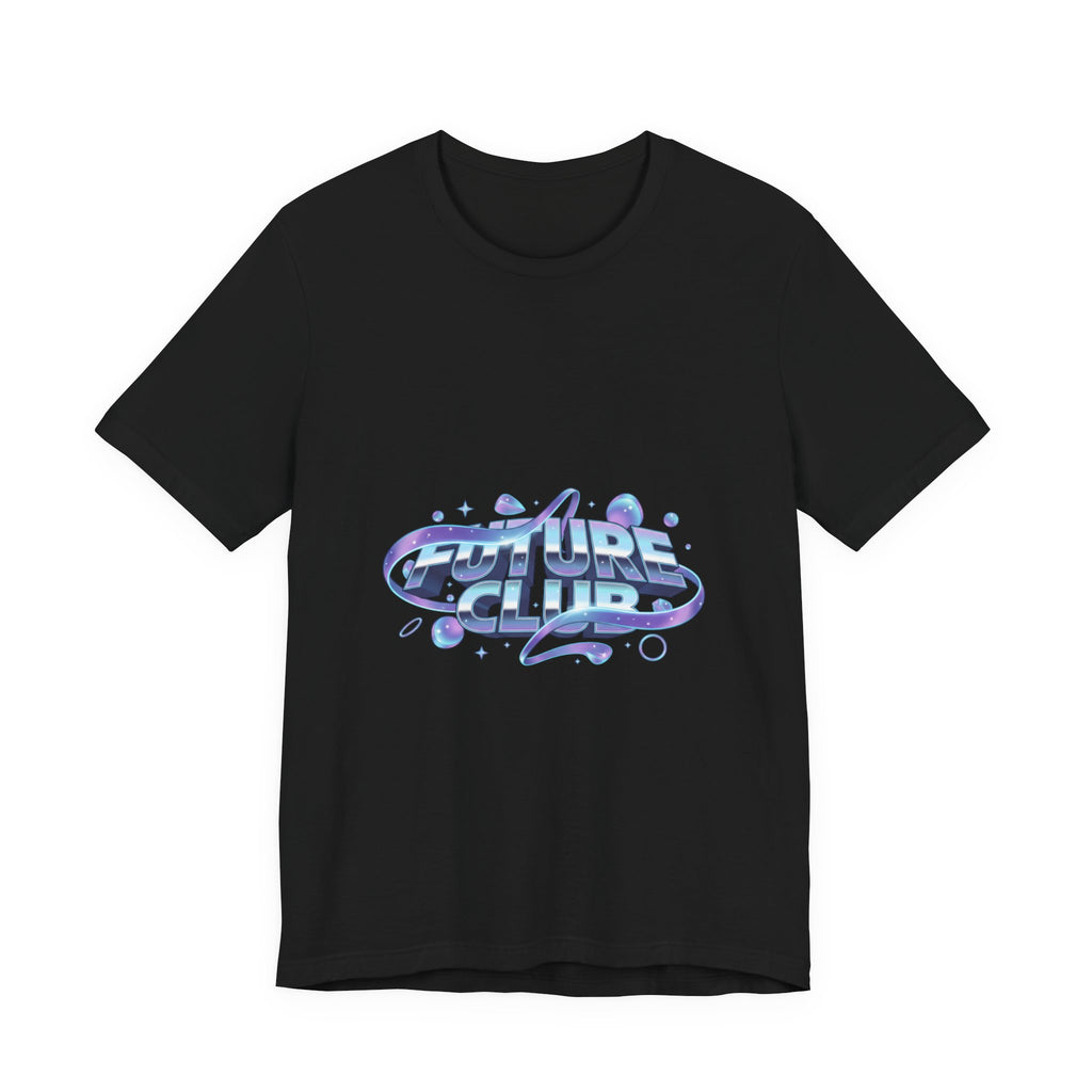 FUTURE CLUB chrome font shirt | iridescent gradient design tee