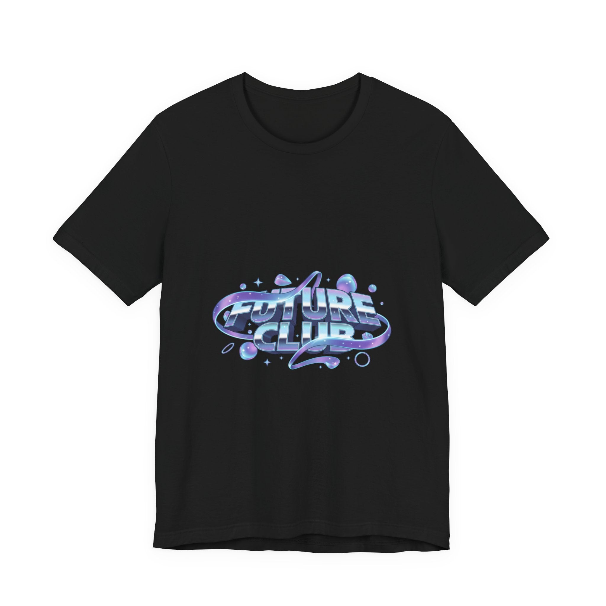 FUTURE CLUB chrome font shirt | iridescent gradient design tee